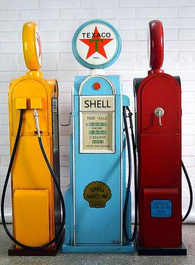 复铁艺古手加艺油机模型摆件工NVH金属储物柜酒柜创意家居软装工