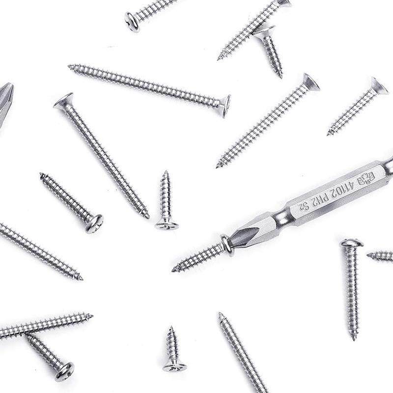 304不锈钢十字槽头沉头头自平攻螺丝IPK套装混装圆盘头自螺钉攻盒