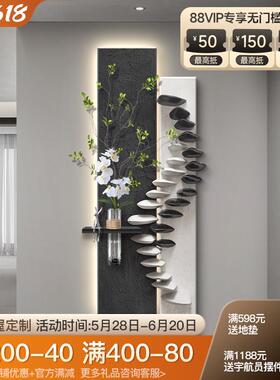 水绿植入户玄关装画饰步步培RBH11272高升客厅廊过道挂走画大白墙