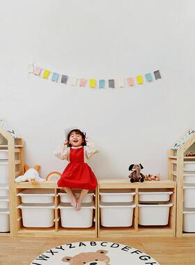 VZT8儿整童玩具收纳架实木组合置物架客厅宝V宝房大容量物分类理