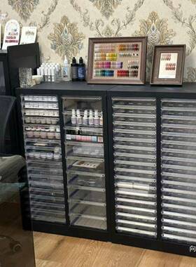 LDL美落甲4收纳柜美甲屉店甲油胶多层平底a文件柜抽式带轮地式样