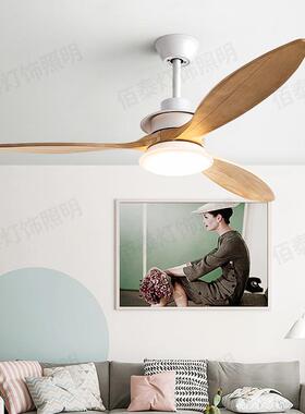 441-ZY11新款实木新风扇灯日式小清家用室内餐吊厅扇灯遥控ceilin