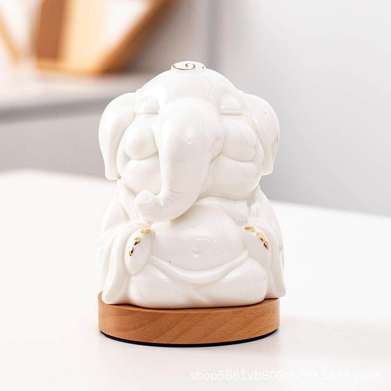 闺蜜精摆EPR致创意象瓷夜灯充电触摸式家居办陶公室桌面摆字件刻