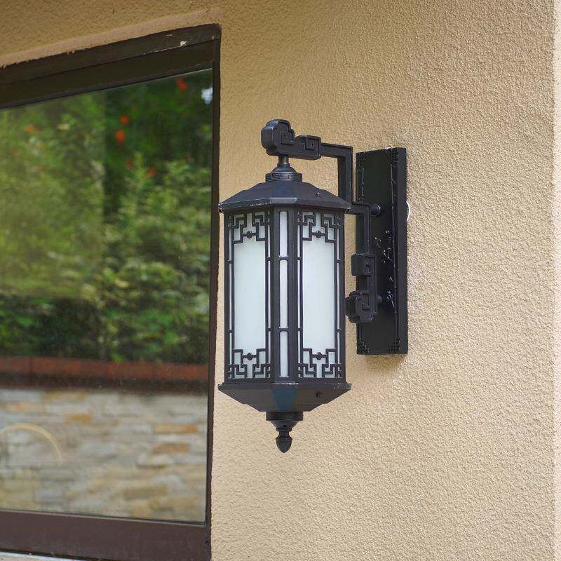 壁灯中式户外防水墅别大门庭口柱子两侧阳台福临门院室外墙灯连新