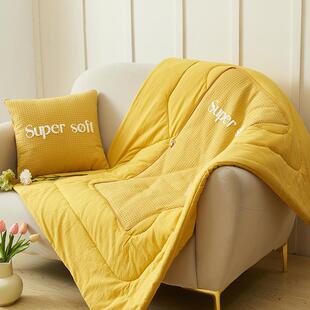 全棉水洗棉枕被子两用抱纯棉靠垫办子公室沙发NZJ睡毯汽车车用午