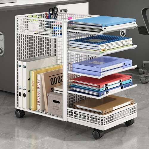 桌面公办公1桌面纳置物架文件收纳盒办用文品件架书收架多层大容