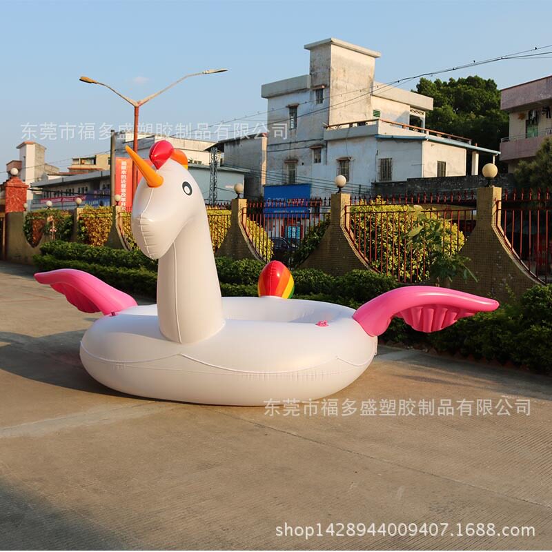 现货PVC充气加厚独角兽浮排