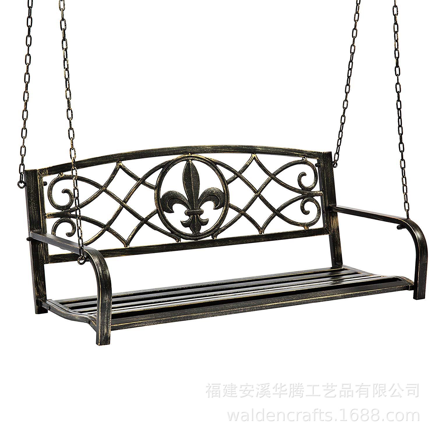 庭院门廊百合花青铜悬挂秋千架