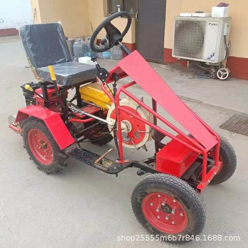 新成款卡丁播施种机播种肥镇动压一00020232次完170汽油机电启播