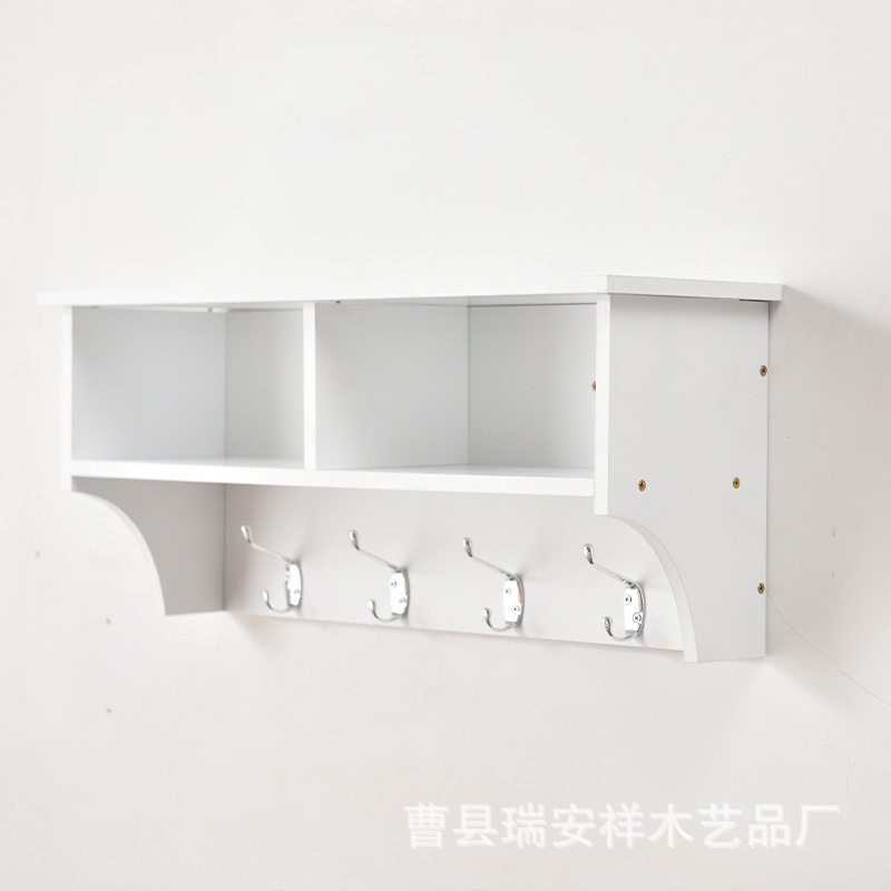 实木壁挂钥匙收纳架现代简约