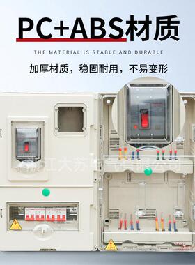 南网非金属电电650*585*表箱单B墙相4表电表箱户外挂配箱防水PC+A