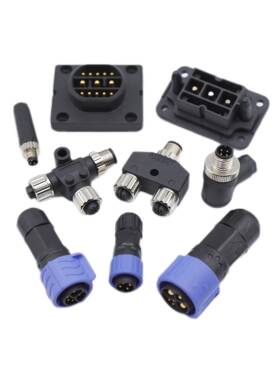 M5/M8/M12分之七连系列接器插八胶芯接BWW插头件模具东莞