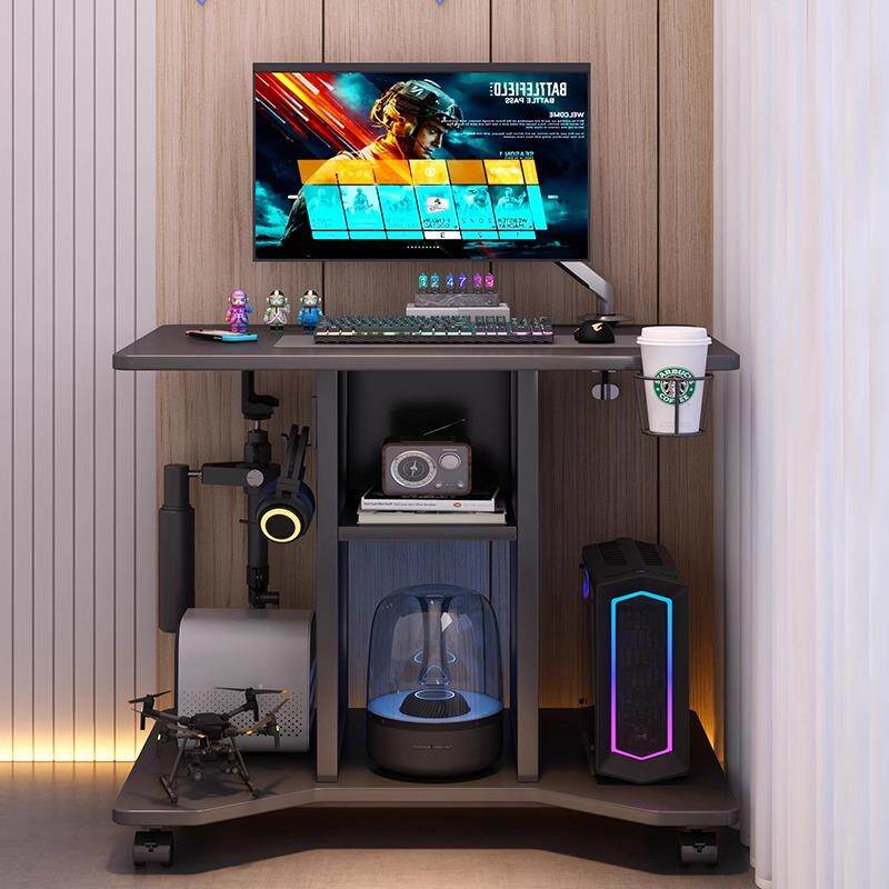 移动电脑桌可小放主机人家用小型台式电竞桌户型床边小子OVT桌单