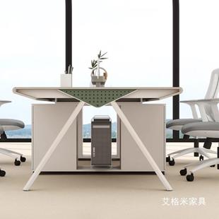 办公色桌椅组办s6363子公室员工位双人4人6人电脑桌职员桌屏风多