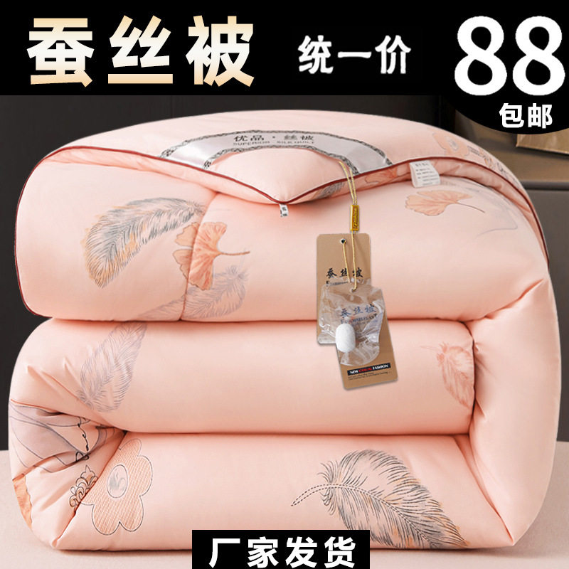 加厚保暖蚕丝太空双人被