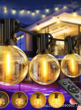 热卖24压G40灯串LED户低外FFJ灯V串水可调光节防日露营装饰灯串