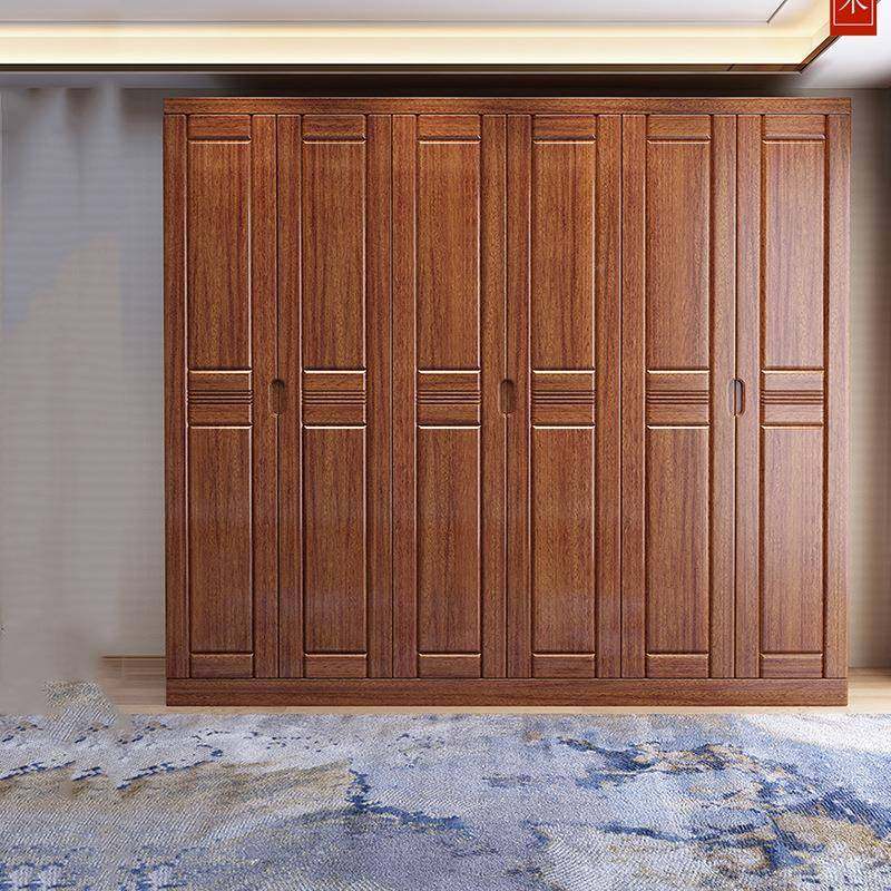 胡桃实木衣柜代中式简约储大小木户型衣653-656橱家用卧室收纳柜