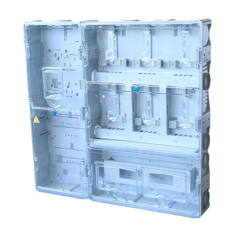 西安款单相二表电表箱外户外家西安款单用全套单相相透明壳插水卡