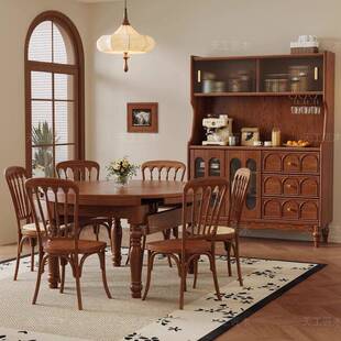 美式樱桃木木酒靠墙组合柜餐边实柜玻璃厅玄关GNB柜隔断客餐厅碗