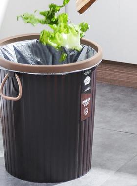 宿舍垃圾意桶大容量创F96TS67S黑色卫生盖间大号无房厕所客厅办公