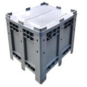 叉车转塑料箱大料型卡板箱带盖PPY箱子箱塑箱大号周转厚款 物流中