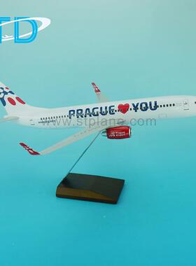 拉格B737-800机B37-8700场合布成树脂拼装仿真飞机模型