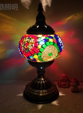 TK-5030新款土耳其手工小台灯灯马赛灯克琉璃LED台灯学小夜灯创生