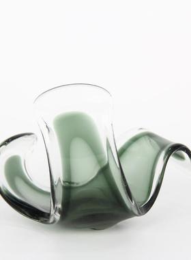 现代简约创楼意多样璃装花器果玻盘样板房售TRD处桌面软饰品工艺