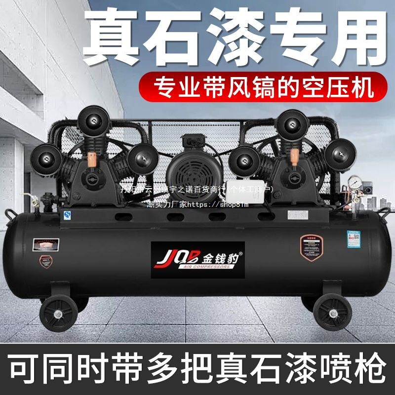 金钱豹空压机喷涂机工地喷涂真石漆气泵380v高压喷漆打气泵