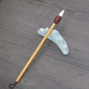 古法笔纯狼距毫抄经小短峰蒜头大中小鸡楷毛笔行书古法鸡距写楷帖