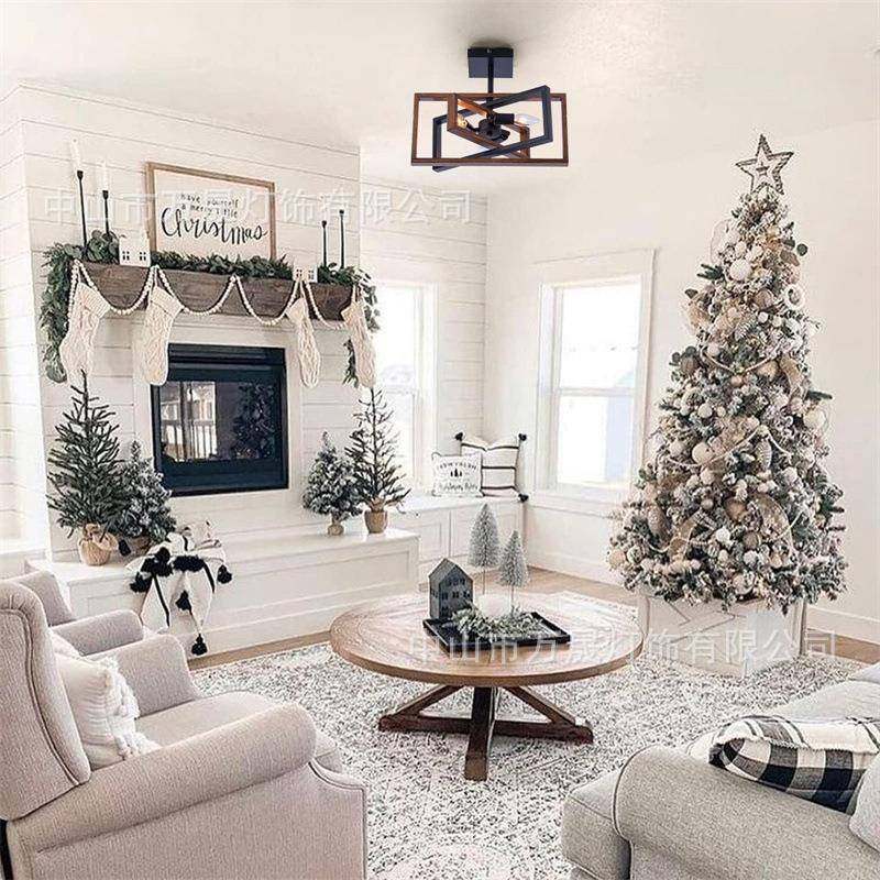 1638美式复古农卧舍工业餐矩形可旋金转属框架灯具厅吊灯室客厅吸,家装灯饰光源,智能吊灯,淘宝优惠券,粉丝福利购,淘宝优惠卷