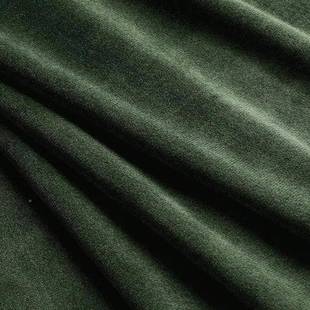 绿橄榄墨色15丝绒窗复帘轻奢古新款客厅卧室遮光绒布绿色窗帘成绿