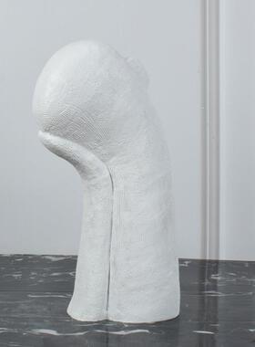 代简XJ3079现约思者树脂工艺品托头人物柜头像雕塑摆件考展厅台玄