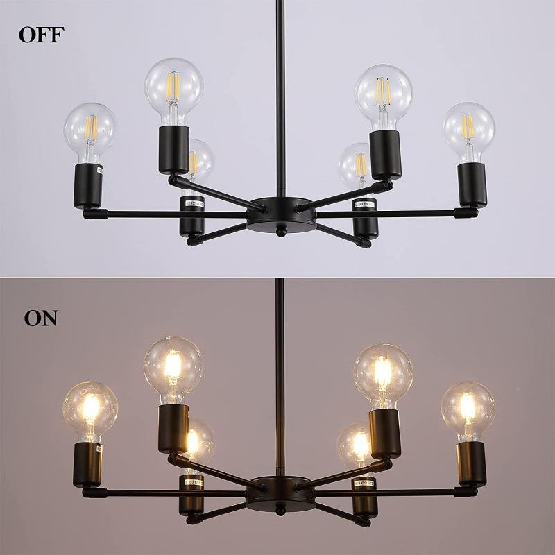 美式蜡烛风吊灯GX088复古工业餐厅酒b吧乡村弯e管铁艺灯具ay