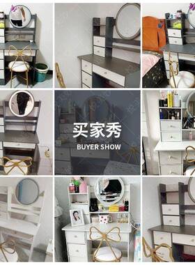 室梳妆台屋小型出租多功能收纳柜化妆台现代妆XTH简约美卧甲店化