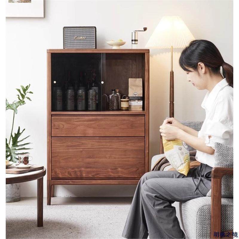 黑胡桃实木酒柜厅电视边柜樱桃木沙客发柜边茶水全OEO橱现代简约,鲜花速递/花卉仿真/绿植园艺,其它园艺用品,淘宝优惠券,粉丝福利购,淘宝优惠卷