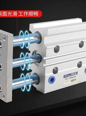 气动M无品牌/GPM带导杆杆三轴气缸12/X1620三/25-10X20X30X40X50X