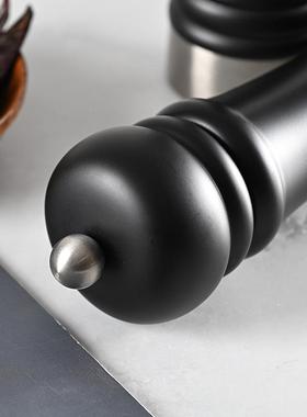 橡胶木胡椒研OBH器餐厅烧烤手动海胡磨椒磨花椒盐木工制调味瓶厨