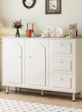 餐代边柜约储物柜子客厅靠墙一NTW体置物柜现简家茶水柜白色收纳