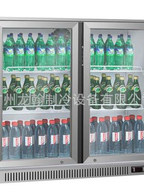 酒吧TTN吧冷台柜带藏展示柜冰柜商用锁2拉门冰箱饮料柜