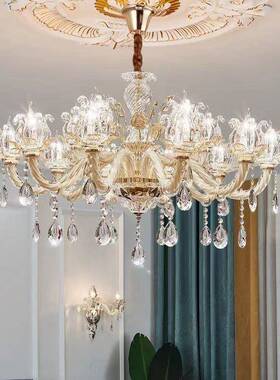 式用吊灯简约现代轻奢风格2FFK0欧25厅新款大气餐厅家卧室美式客