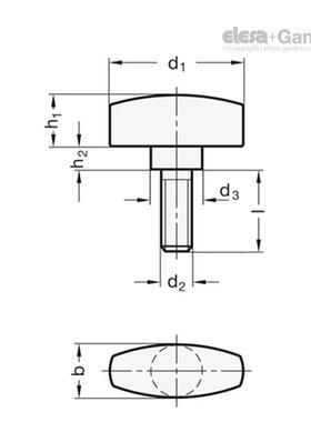 Eles部aGantr伊莉莎冈特GN433机翼e形螺75母可轻松夹紧和紧固件
