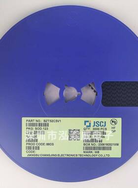 长电BZT52C3V313V64V75V5V6V87VSOD1OSL263S5OD323稳压二极管