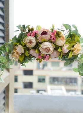 Y8装94家居装饰门楣环欧式仿真花厅餐桌饰壁挂门87399饰客实花价