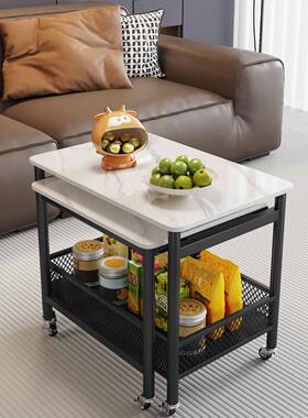 UAO油风伸缩可移动餐茶几客厅家用多功能沙发桌几子奶小户型茶变