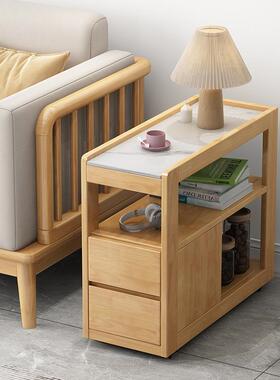 实迷木可移动沙台发边几小茶几客厅CFL板阳沙发侧板柜带滑轮你岩