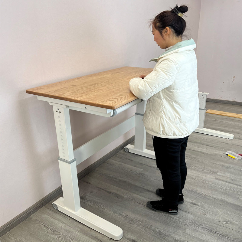 源头工厂可站立式办公家庭成人儿童用电动手摇升降桌脚升降桌架子