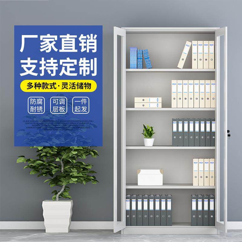 办公室铁皮文件柜锁抽屉案资档料财务凭收证纳柜钢制储物带柜DVG
