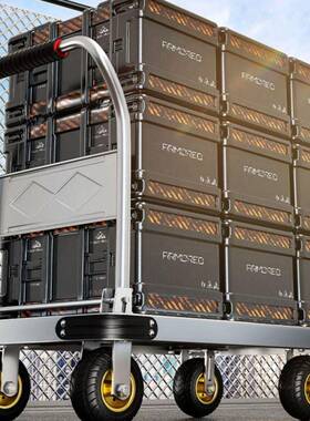 摆摊手推车推可折叠小拉车便车OSJ家拖用平板车加厚车拉车静携音