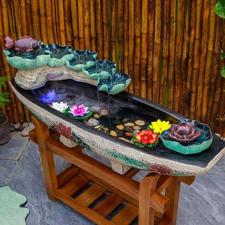 大WJS假落山流水循喷泉摆件客厅风水轮创意型加湿器开业地环水景,家居饰品,流水摆件,淘宝优惠券,粉丝福利购,淘宝优惠卷
